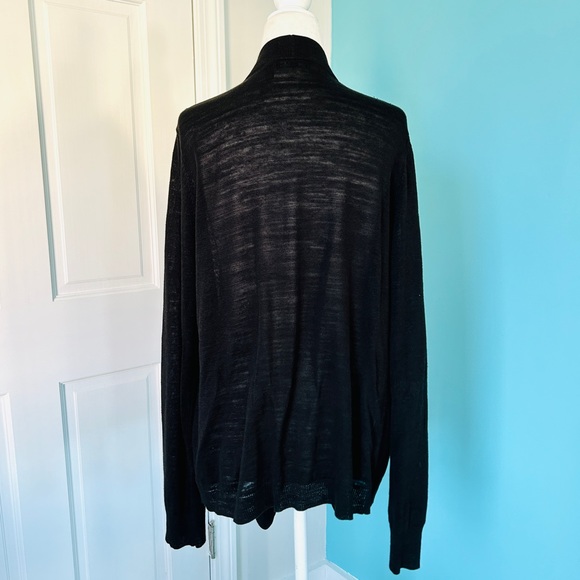 Theory Draped Open Front Flamme Linen Blend Cardigan (size S) - Picture 6 of 12